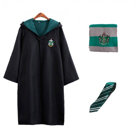 Костюм Гарри Поттер ученика Хогвартс Слизерин S (плащ, шарф, галстук)